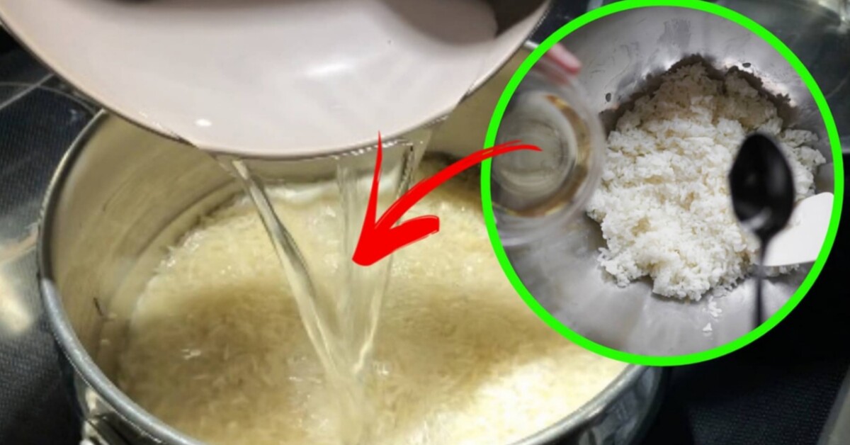 When cooking rice, just add vinegar a TRICK you will never stop using