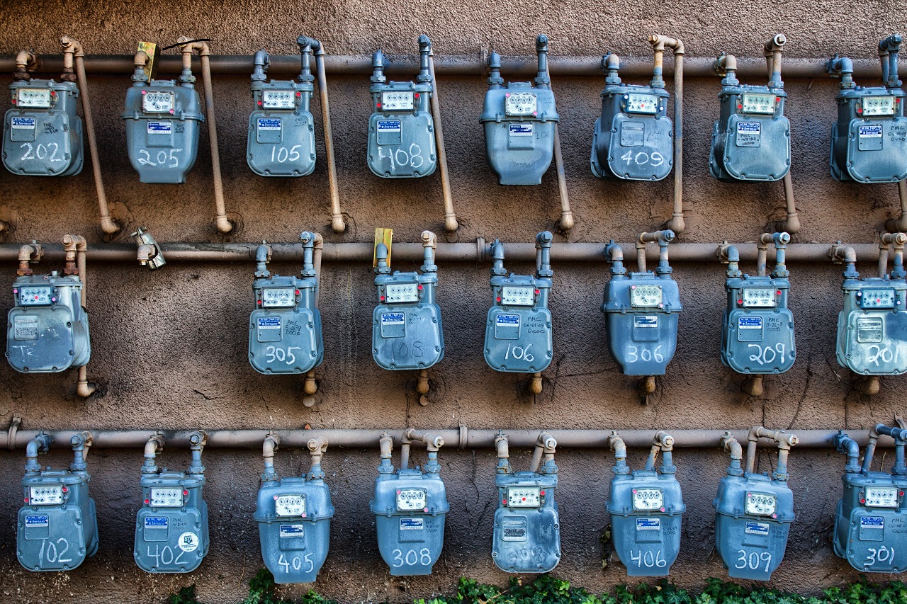 several utility meters