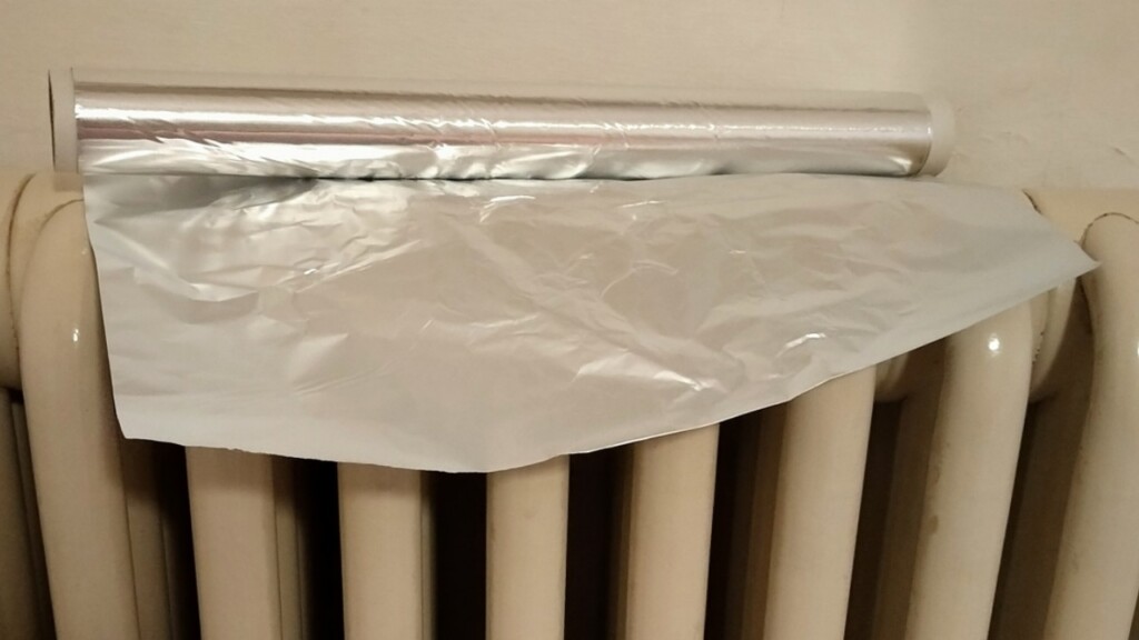 radiator with tinfoil
