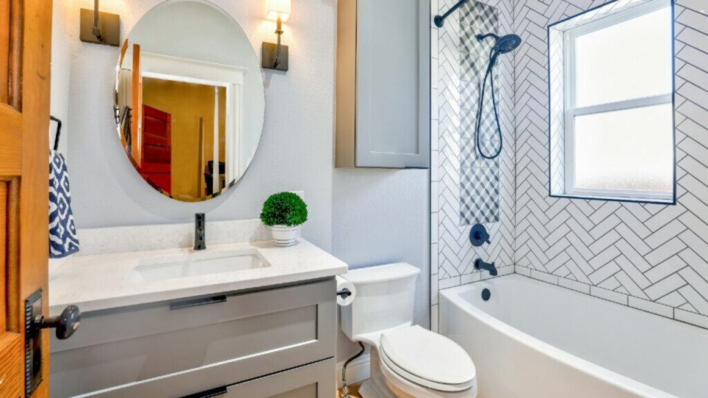 bathroom and arrows