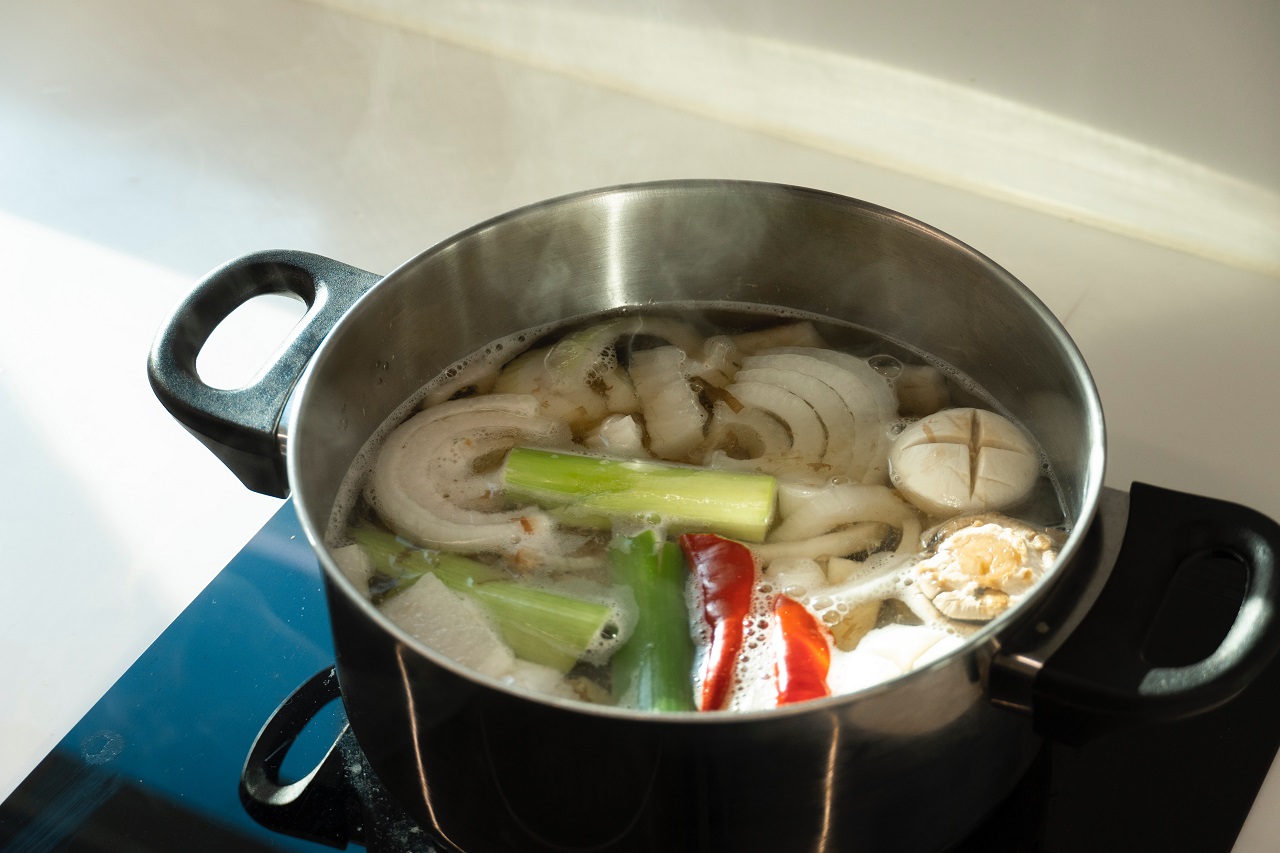 boiling vegetables