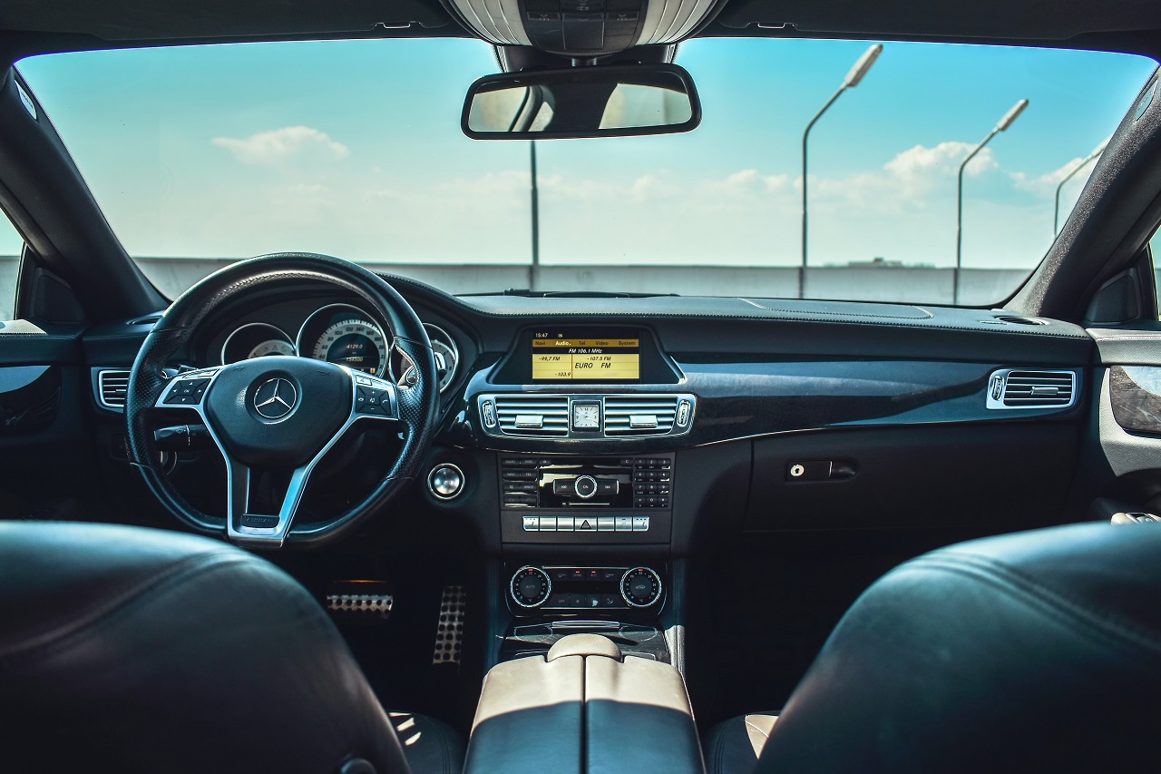 black car interior