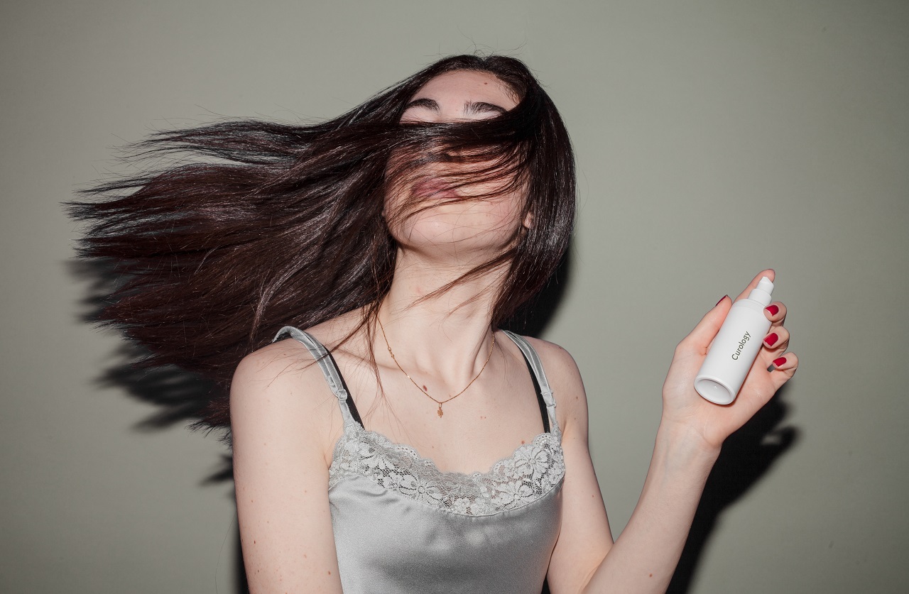 long hair in face long hair and spray