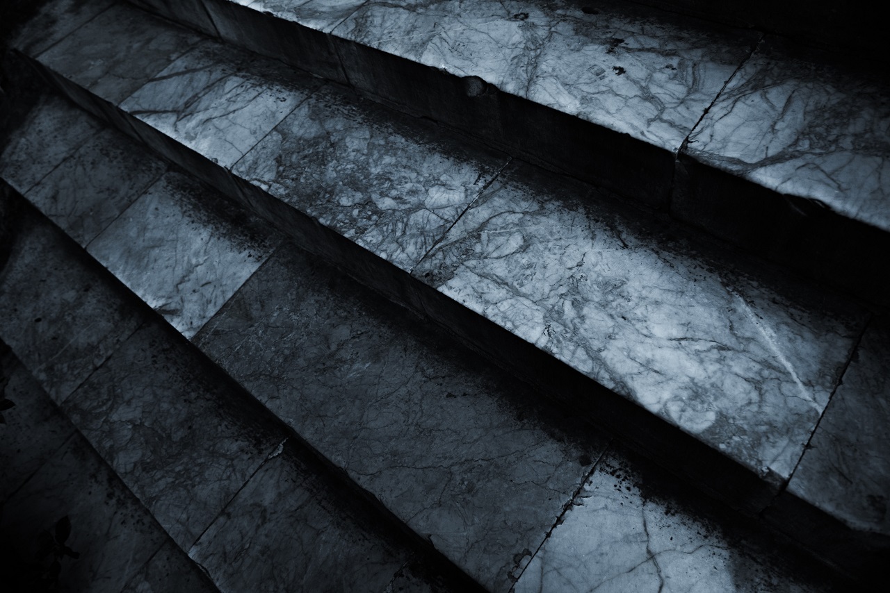 black marble steps