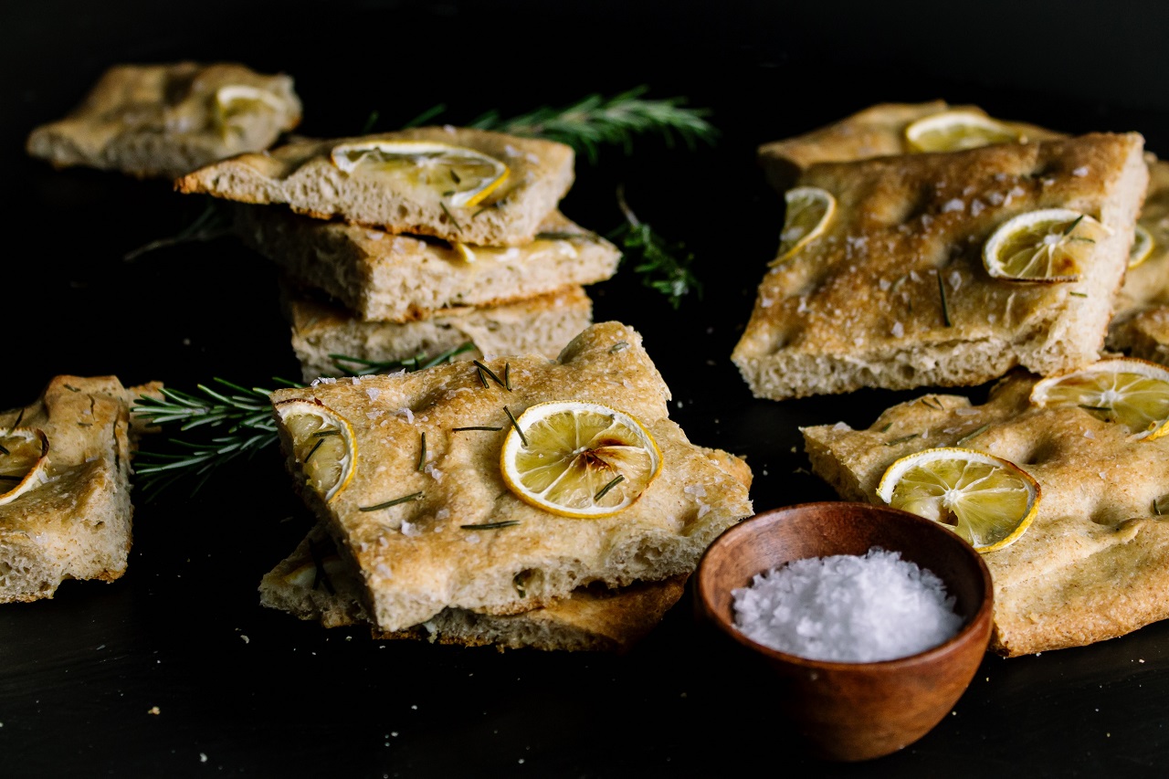 salt rosemary and schiacciata