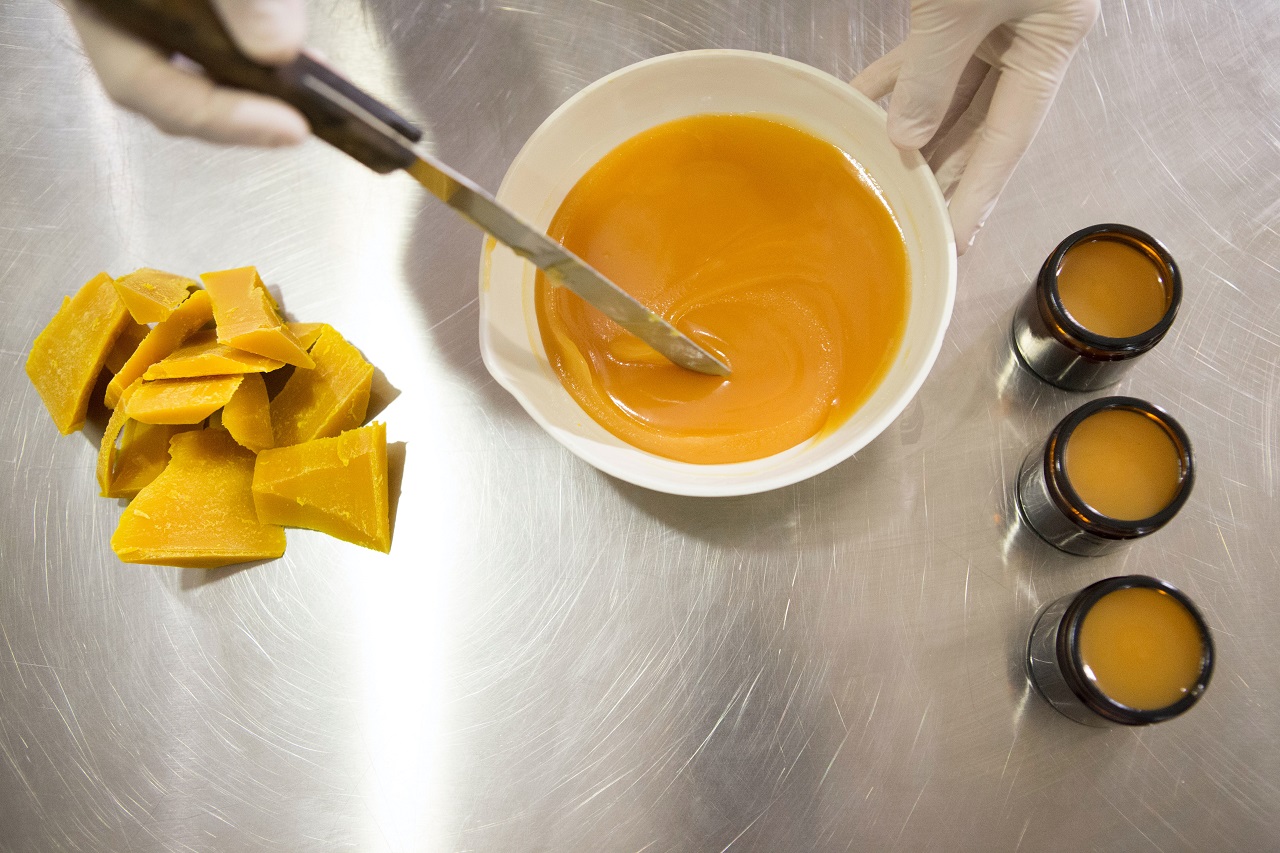 beeswax in bowl