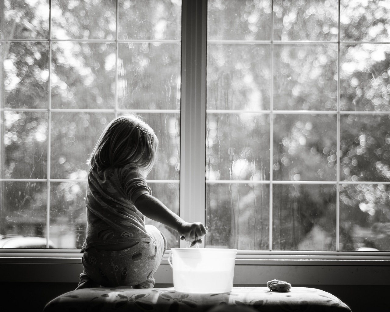 child washing window child washing window