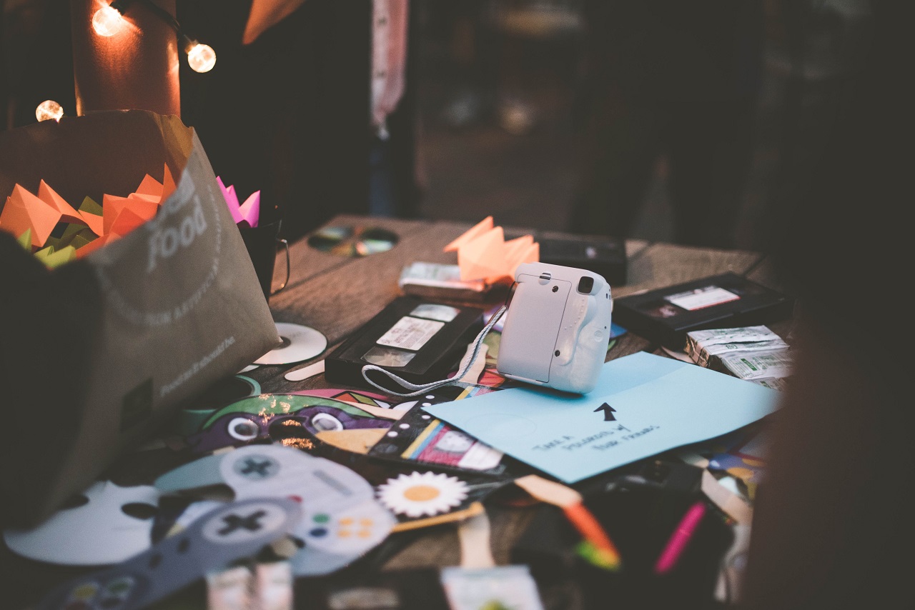 clutter on table cluttered table