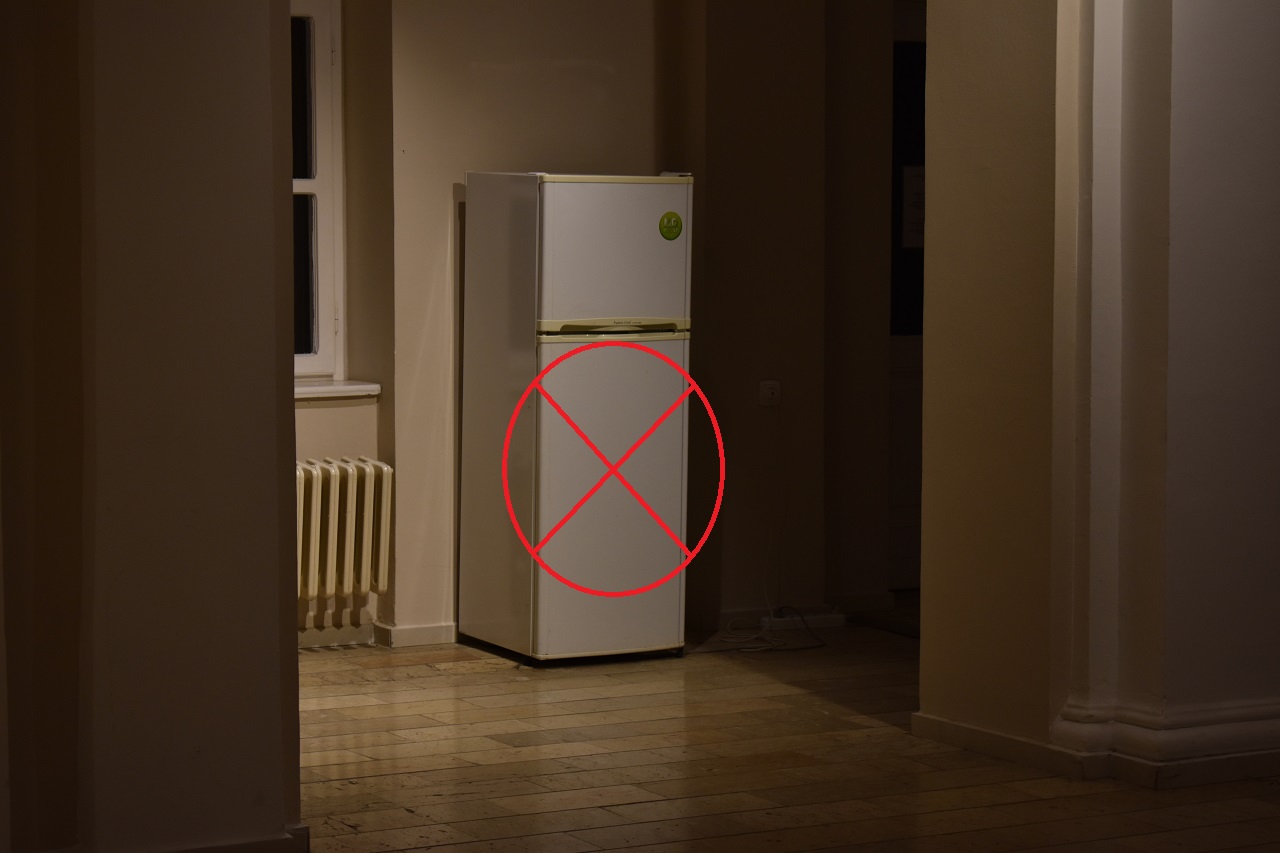 fridge and x