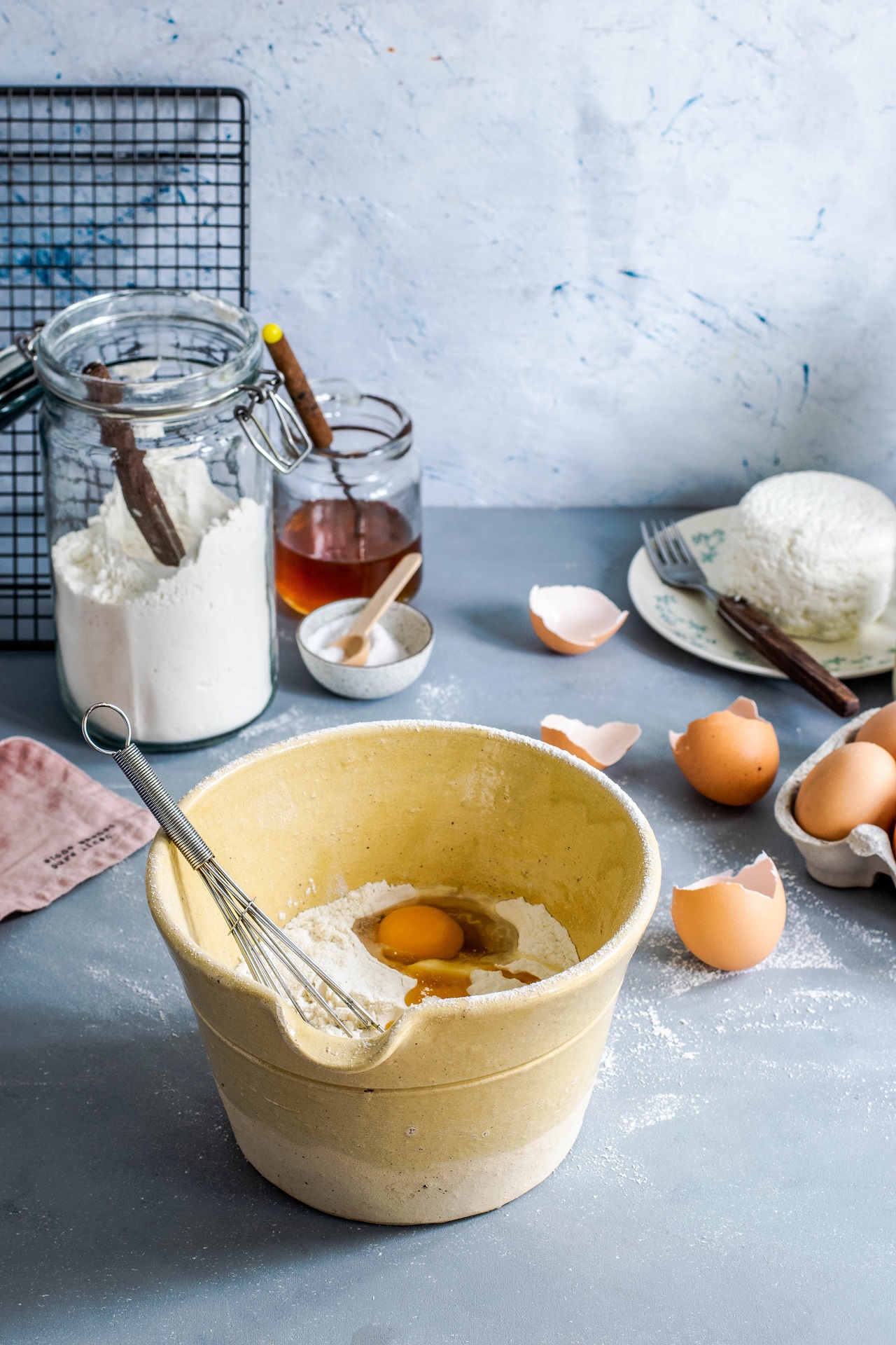 mixing ingredients bowl