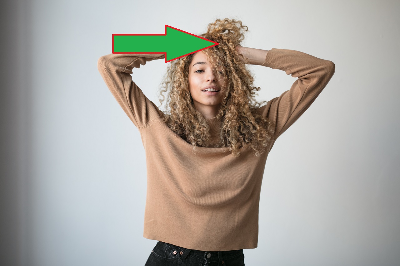 woman curly hair