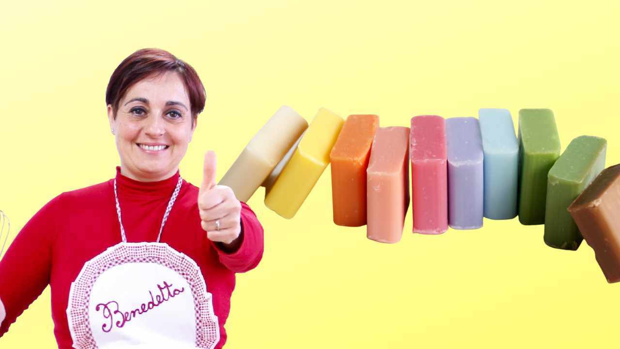 Benedetta Rossi teaches us how to prepare homemade soap bars