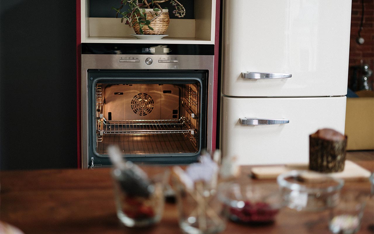 oven in a kitchen 
