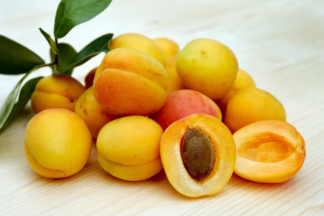 apricots placed on the table