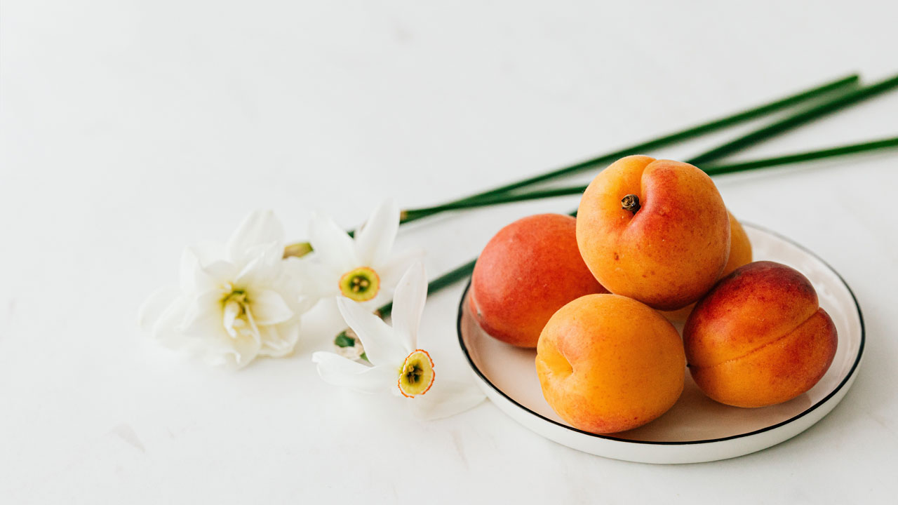 apricots and flowers