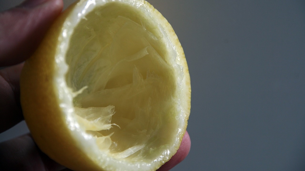 Lemon peel is a handy tools for household cleaning