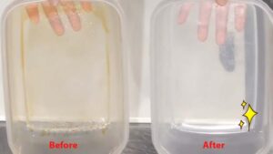 The infallible TRICK to eliminate grease and whiten the yellowed plastic of containers
