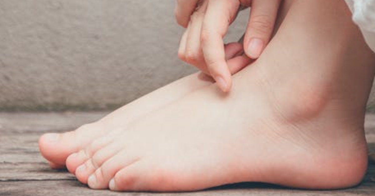 Examine your feet for checking 
 your cholesterol.
