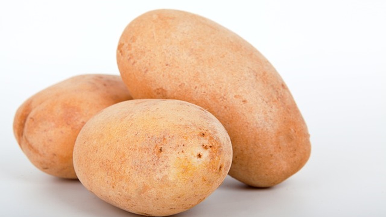 One potato is enough to have nourished and shiny wooden doors