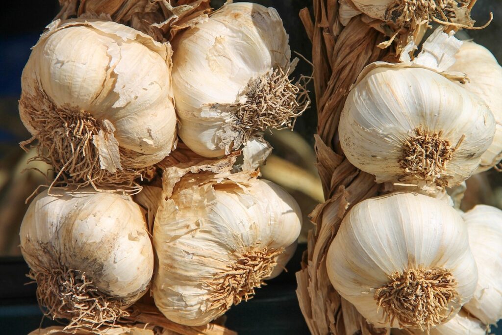 Both garlic and red wine contain cholesterol-lowering compounds