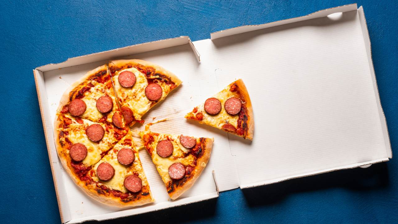 pizza in a pizza box