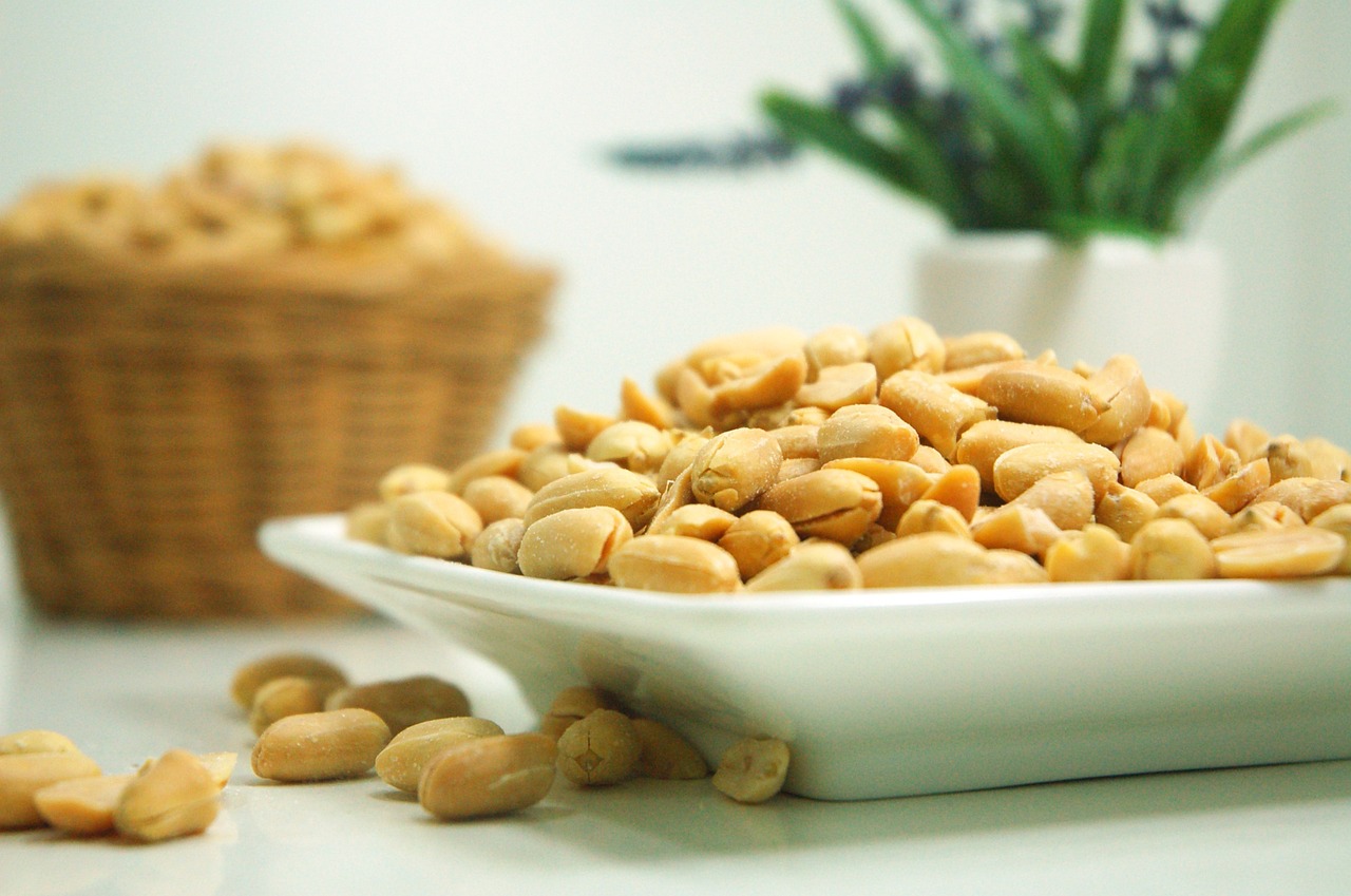 peanuts in a plate