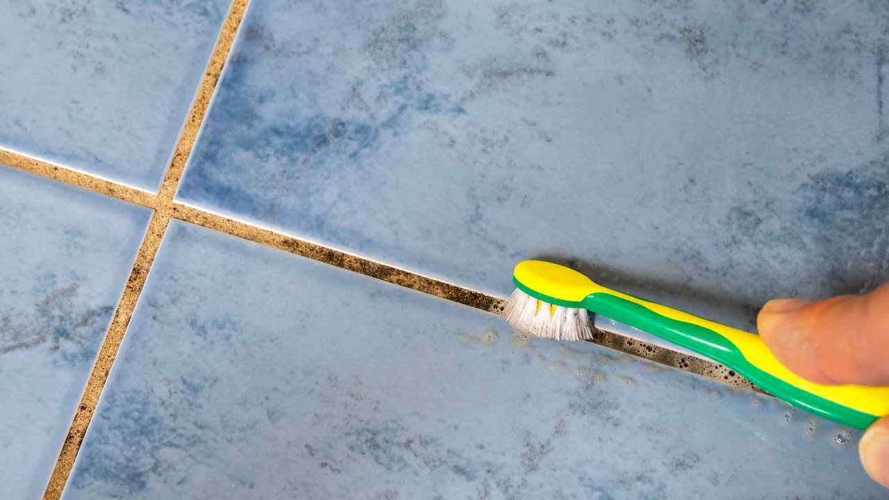 A simple toothbrush and the floor grout will be as good as new