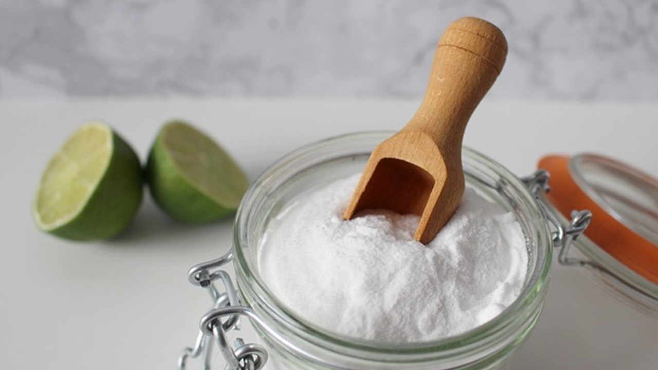 salt in a jar and sliced lemon are placed on the table