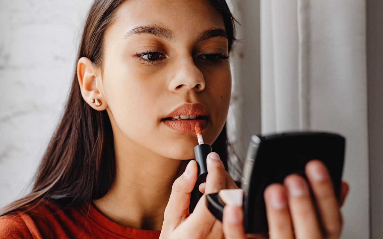 matte lips are great for younger folks, while older women might prefer gloss or matching lip liners