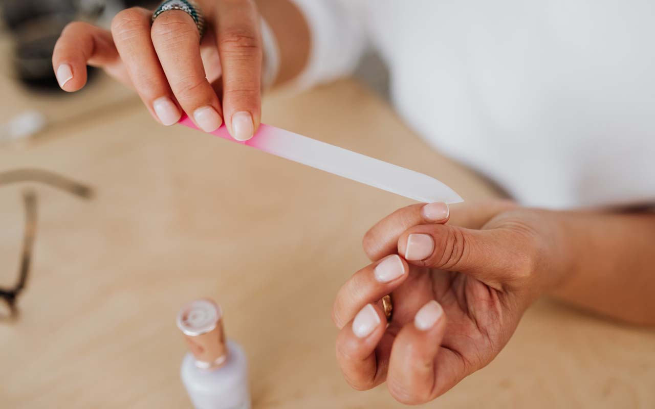 Trim and shape your nails to your liking.
