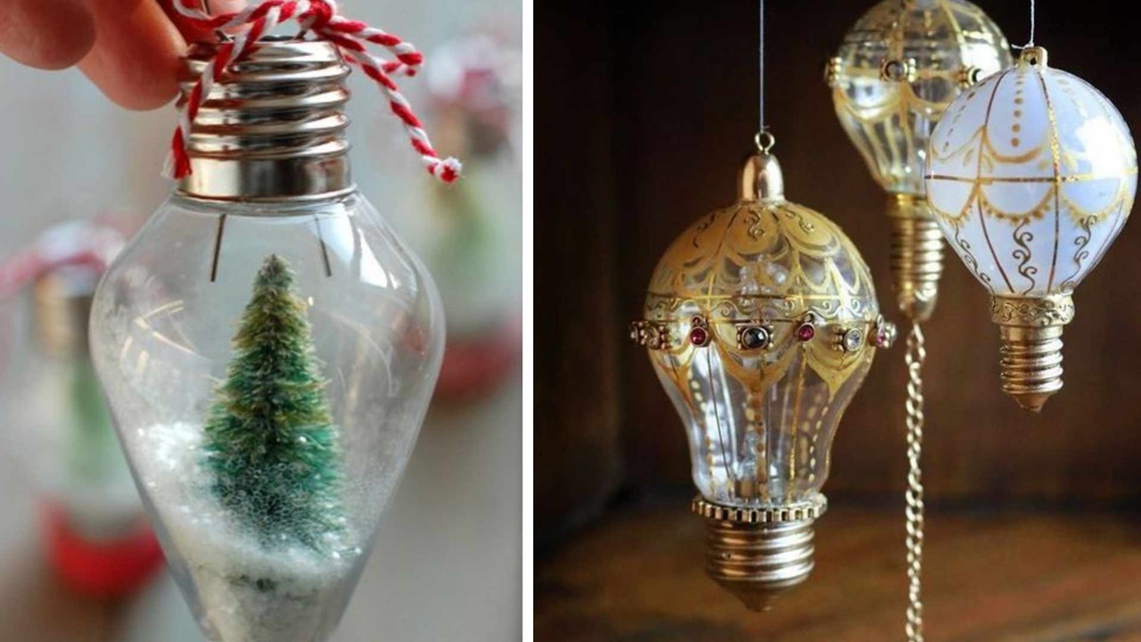 How to create splendid Christmas tree baubles by recycling old light bulbs