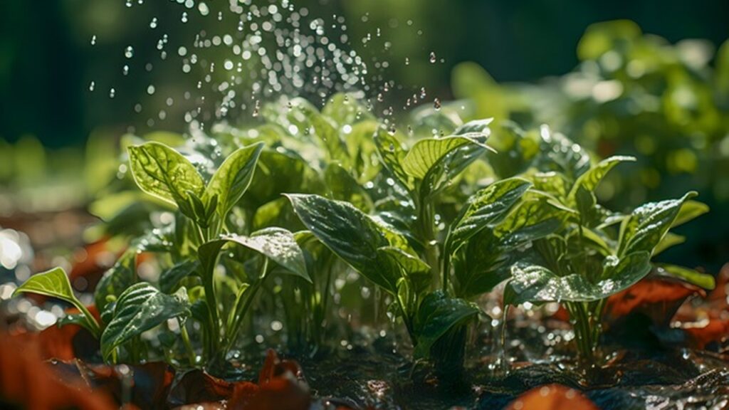 lush growth of plants