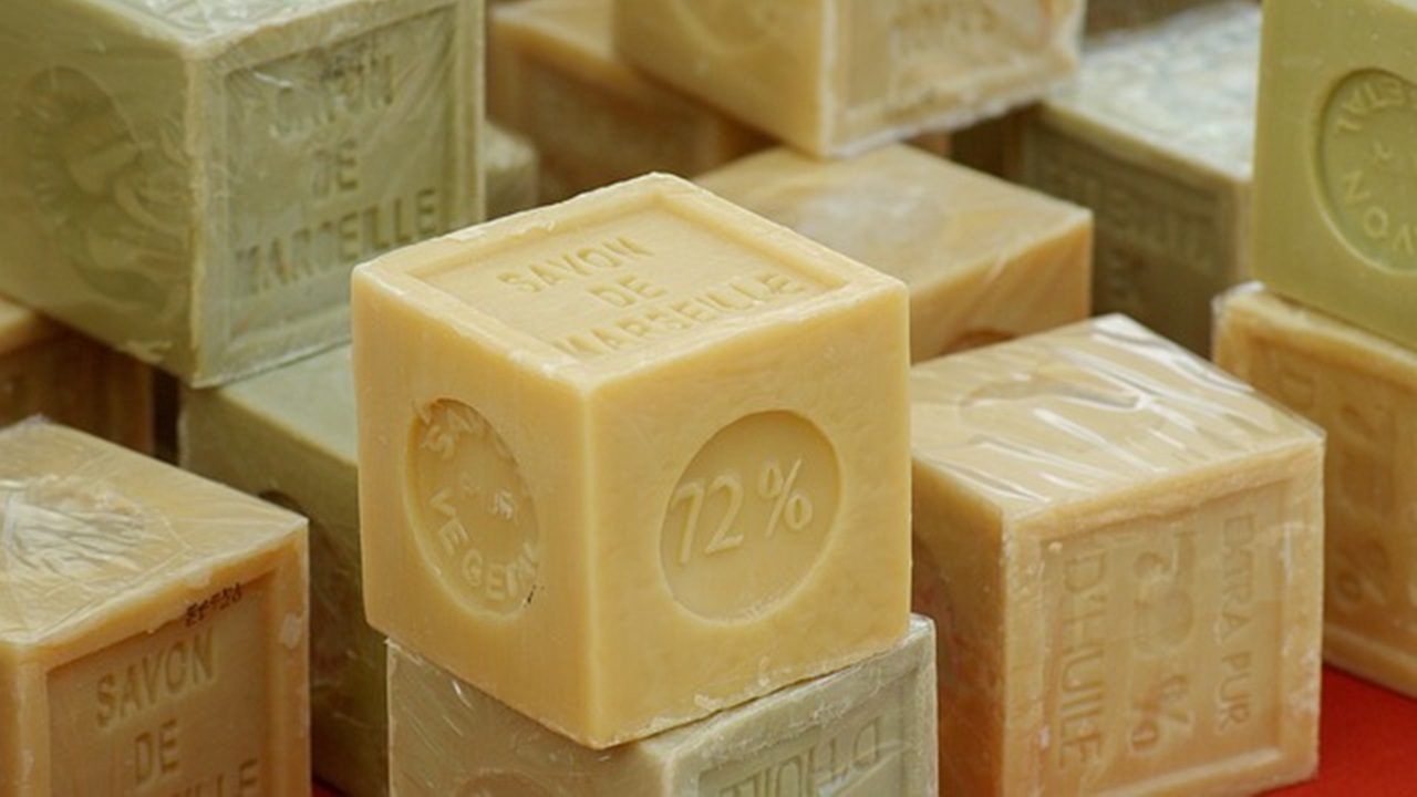 some cubes of marseille soap