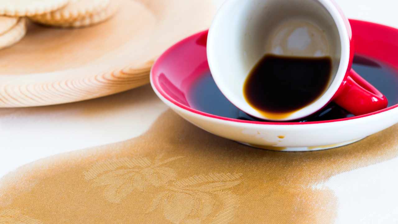 remedy for removing coffee stains from tablecloths