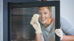 Completely Black Fireplace Glass: Clean It Like This and It Will Shine Again