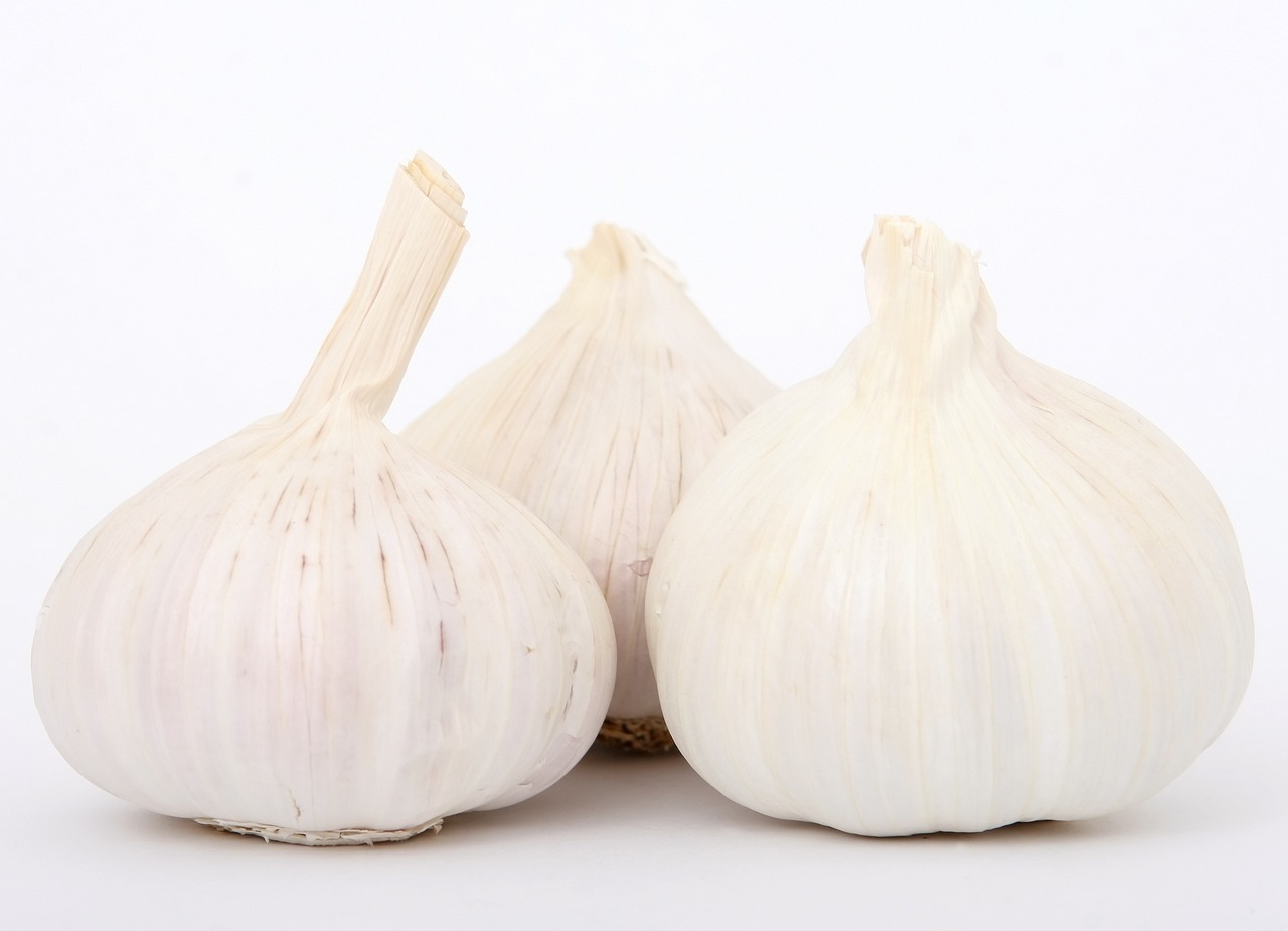 garlic placed on a table